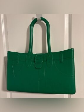 Great Bag Co Tote Robert Verdi Purse Handbag Fashion Flex Rubber Designer Green